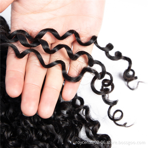 10a 11a Fumi Super Double Drawn  Virgin Indian Human Hair Pixie Curls 3 Bundles with Lace Frontal Closure